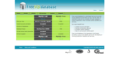Desktop Screenshot of freemysqldatabase.com